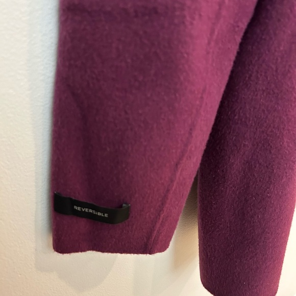 TALBOTS Reversible doublefaced coat purple/lilac pea overcoat Jacket Sz L - Picture 6 of 10